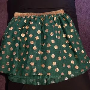 Green and gold shamrock skirt